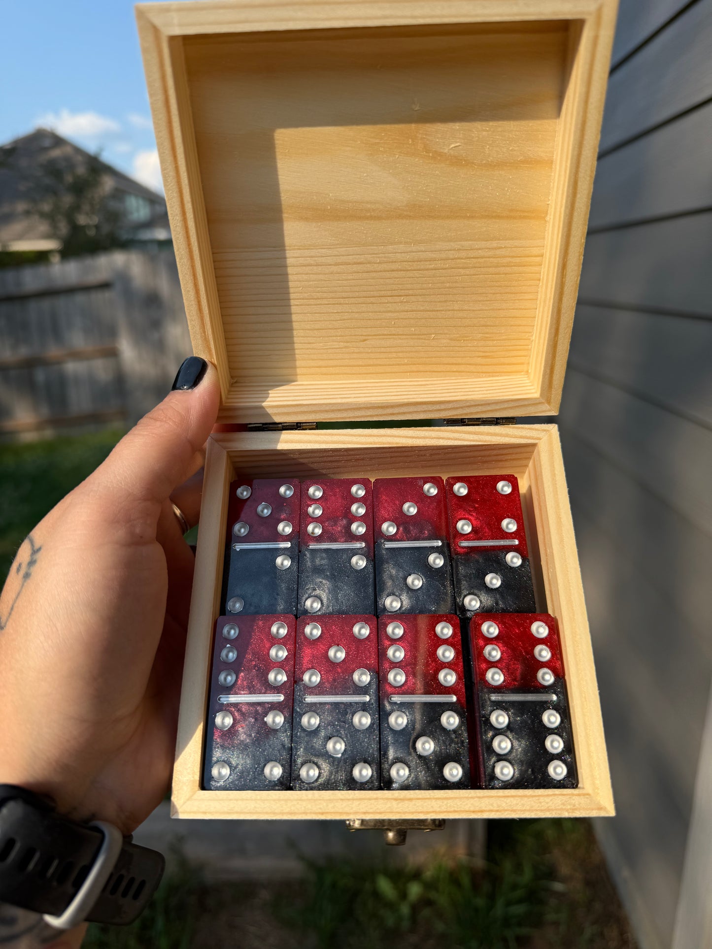 Red & Black Domino Set