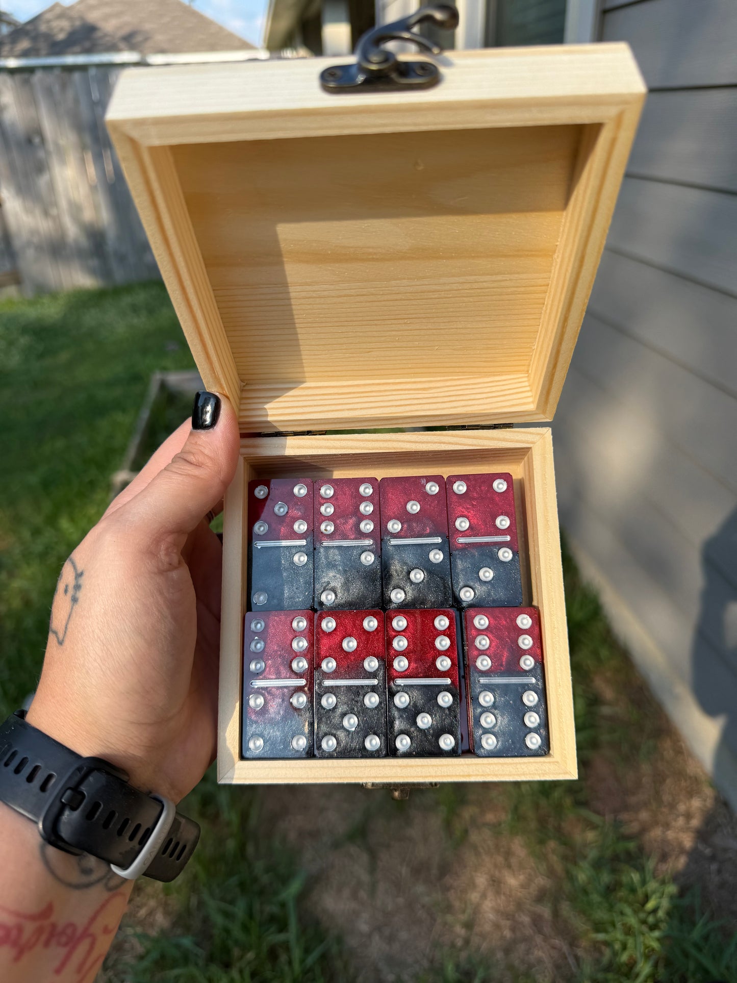 Red & Black Domino Set